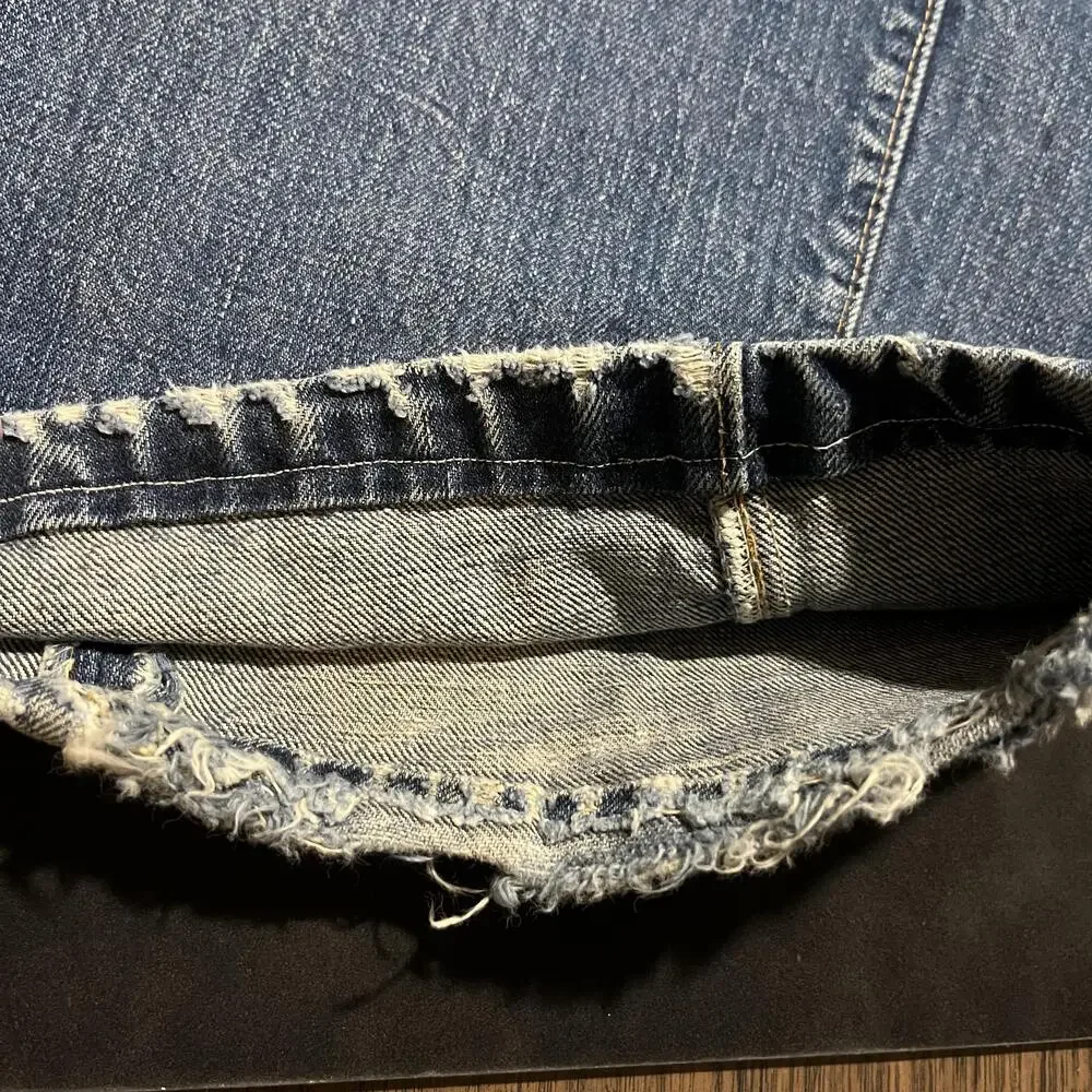 Levis Big E 1960s Single Stitch 505 Jeans 40in W 40x28 Blue Hem Zip Fly Talon 42